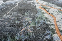 Webteppich Peridot blau-weiĂ-orange 120 x 170 cm