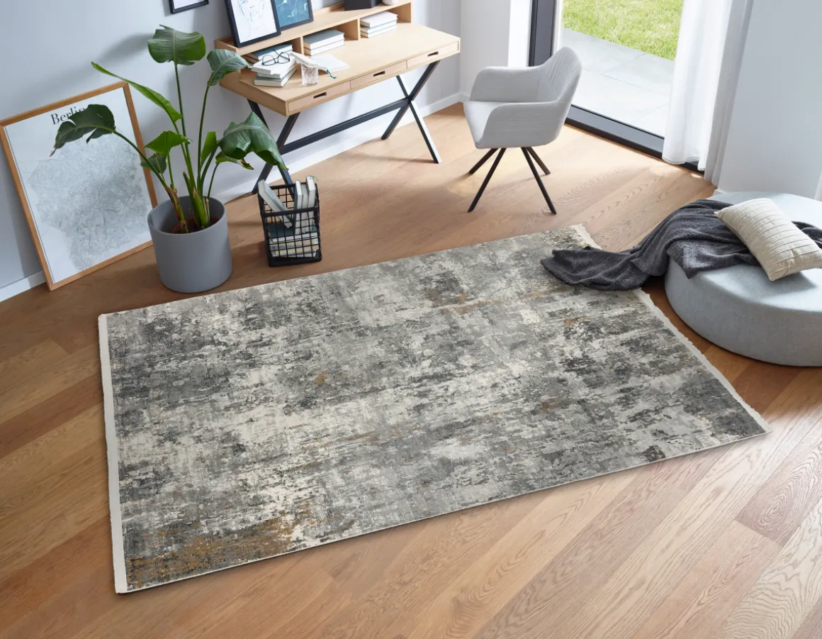 Webteppich Postiano Creme-Anthrazit 160 x 230 cm