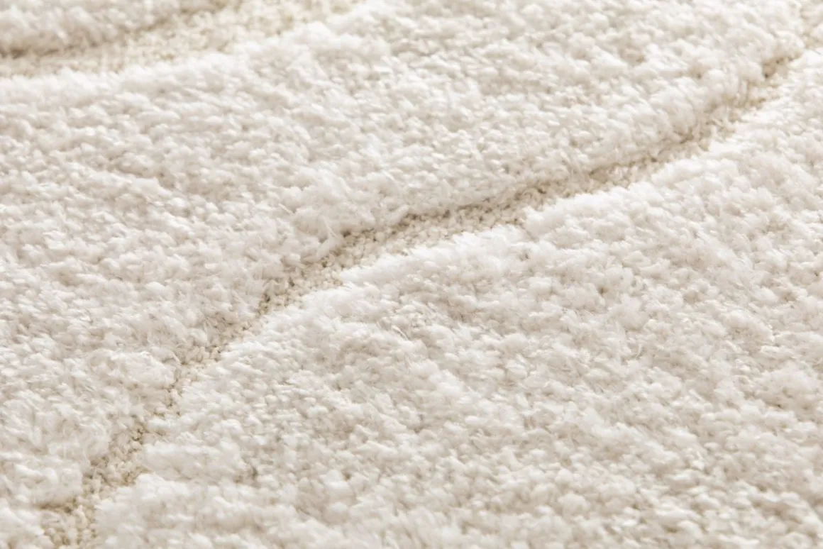 Webteppich Relief Cream 80 x 150 cm