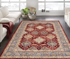 Webteppich Rubin Rot-Blau 133 x 195 cm