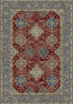 Webteppich Rubin Rot-Blau 133 x 195 cm