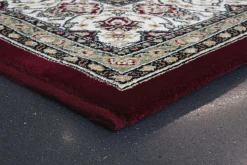 Webteppich Rubin Rot-Creme 240 x 300 cm