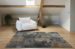 Webteppich Samaria Grau Braun 120 x 170 cm