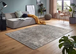 Webteppich Sarezzo grau 160 x 230 cm