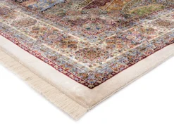 Webteppich Silk Line Ghom Mehrfarbig 80 x 150 cm