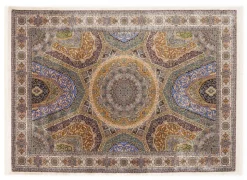 Webteppich Silk Line Ghom Mehrfarbig 80 x 150 cm