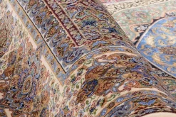 Webteppich Silk Line Ghom Mehrfarbig 80 x 150 cm