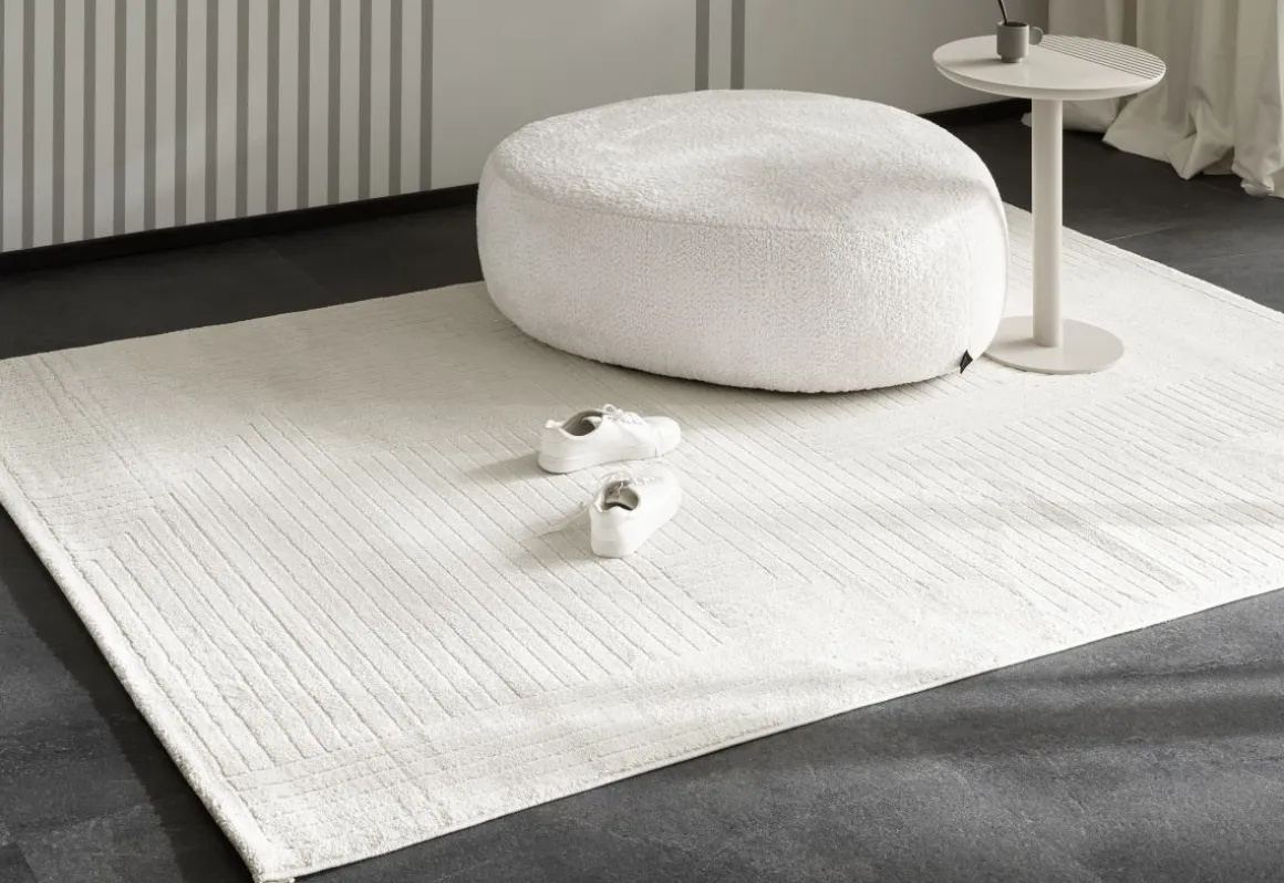 Webteppich SW Pure Design D.242 Creme 133 x 190 cm