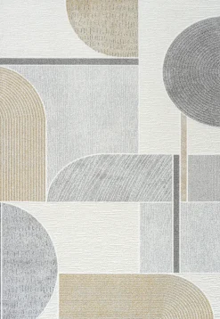 Webteppich Varis L Grau Gold 80 x 150 cm