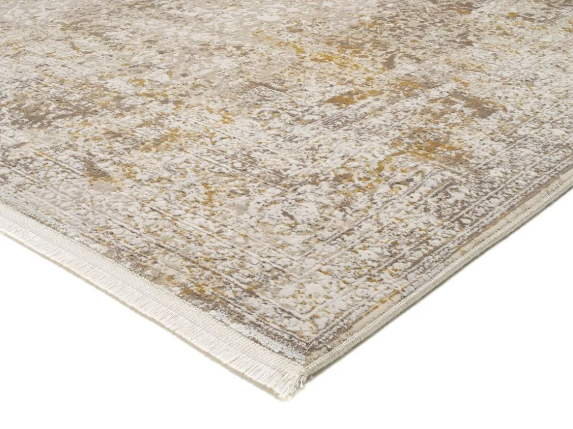 Webteppich Versailles Beige-Gold 67 x 130 cm