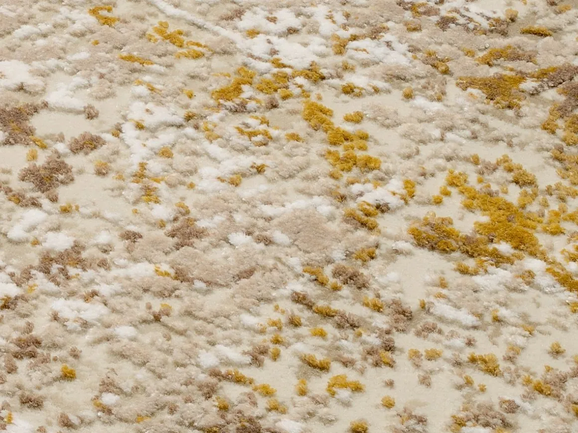 Webteppich Versailles Beige-Gold 67 x 130 cm