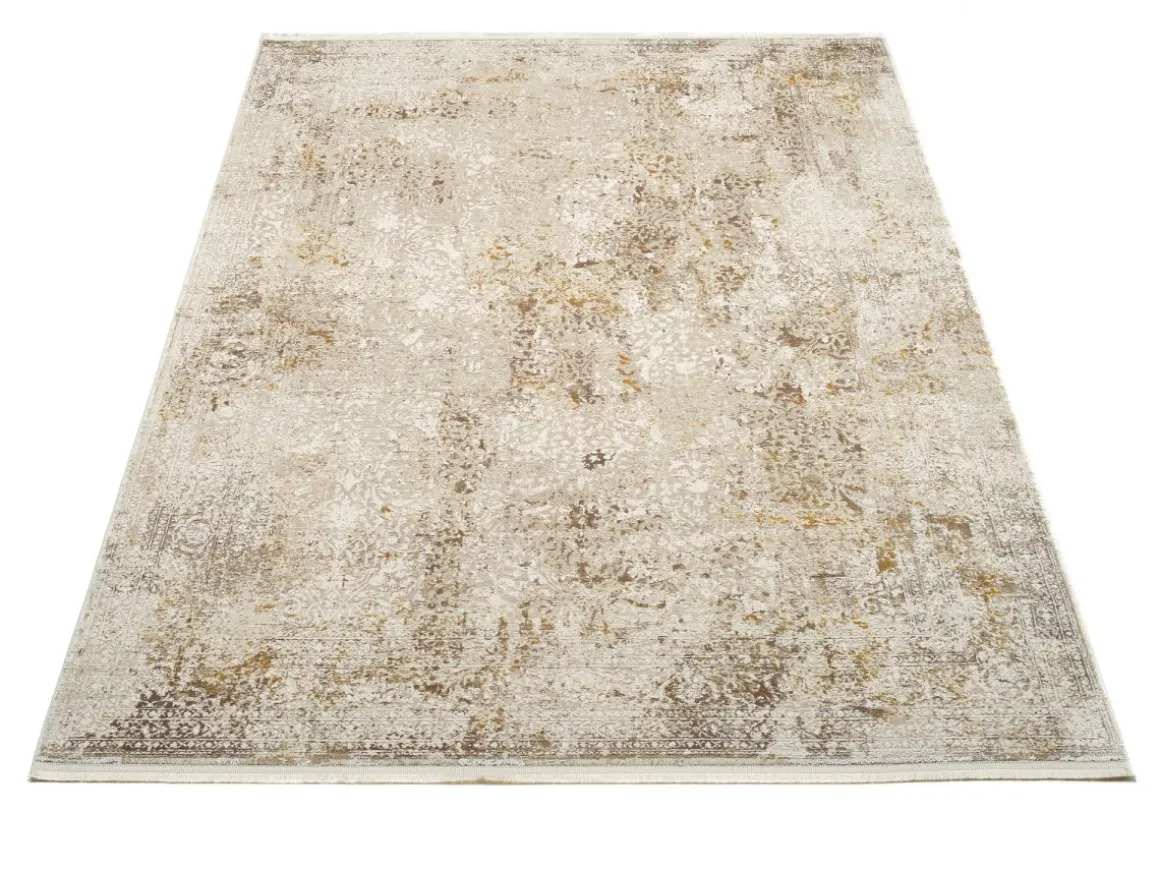 Webteppich Versailles Beige-Gold 67 x 130 cm