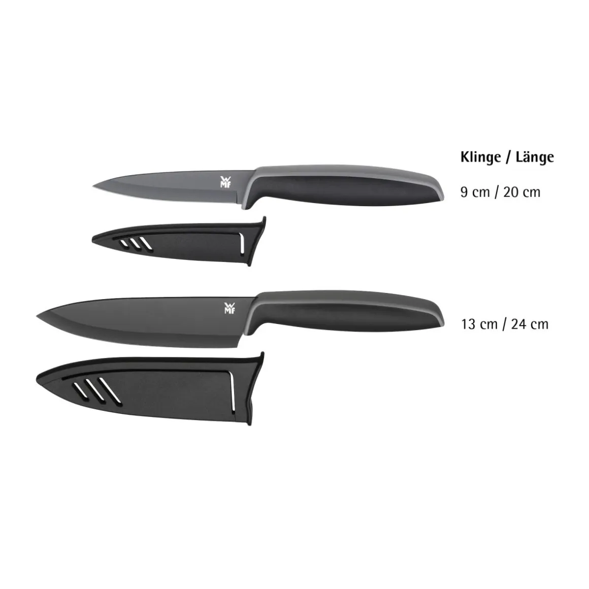 WMF 2-tlg Messerset Touch Schwarz