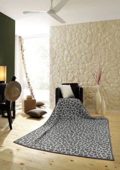 Wohndecke Cotton Home Leo Grau 150 x 200 cm