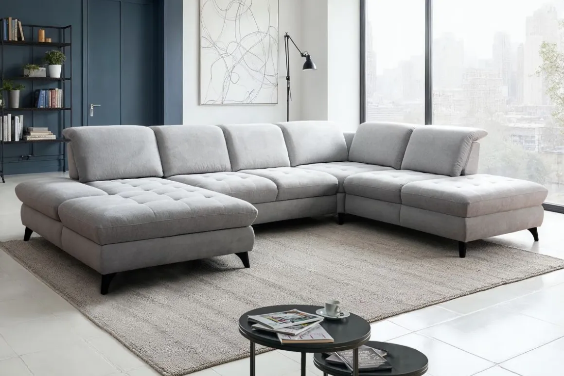 Wohnlandschaft Carolina XC Silber