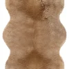 Wollschaflamm-Doppelfell Camel 63 x 175 cm